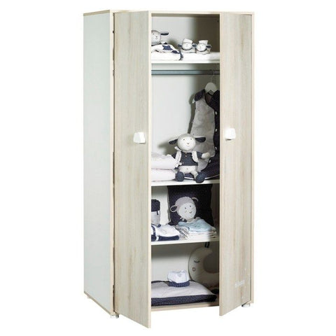"Babyprice Wardrobe Nursery Smile Beech Ash 2 doors"