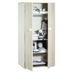 "Babyprice Wardrobe Nursery Smile Beech Ash 2 doors"