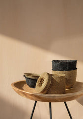 De Beaded Bowl Laag - Zwart - S