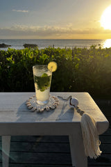 Le dessous de verre Seagrass Shell - Blanc