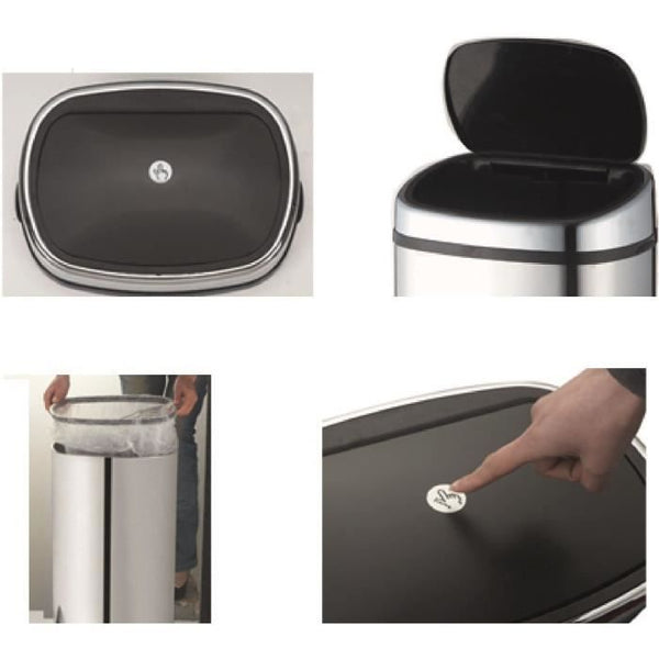 "KEUKEN MOVE Semi-automatic kitchen waste bin One-touch Square 60 L - Grey"