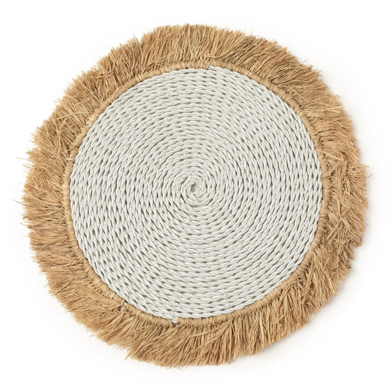 Le Set de Table en Raphia Herbes Marines - Blanc Naturel