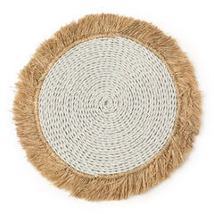 Le Set de Table en Raphia Herbes Marines - Blanc Naturel