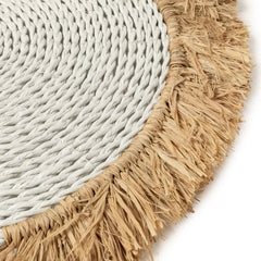 Le Set de Table en Raphia Herbes Marines - Blanc Naturel