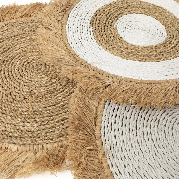 Le Set de Table en Raphia Herbes Marines - Blanc Naturel