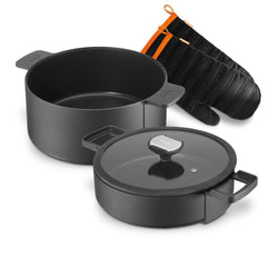 B.Double Cook and Roast Pan Ø 24 cm Set of 2 Pieces