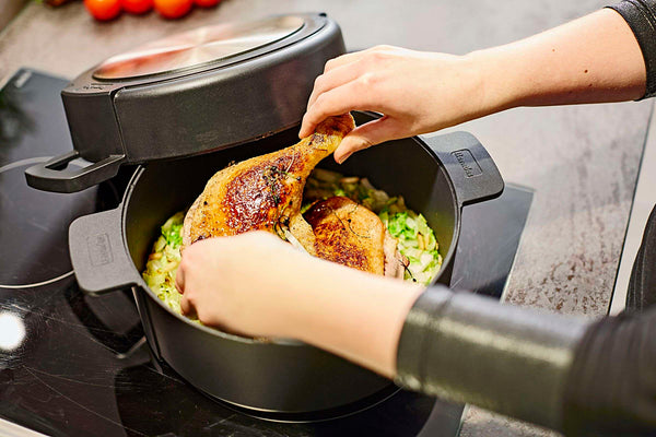 B.Double Cook and Roast Pan Ø 24 cm Set of 2 Pieces