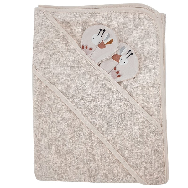 Bamboe badcape BIJTJES/BEIGE