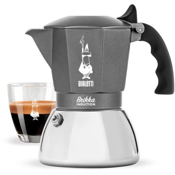 Bialetti - Cafetière italienne Brikka - induction 4 tasses