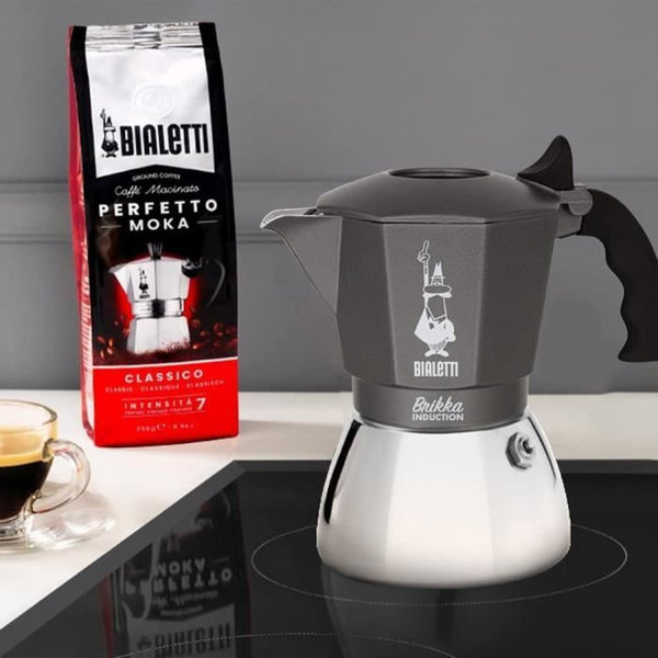Bialetti - Cafetière italienne Brikka - induction 4 tasses