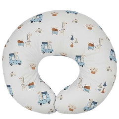 Croissant d'allaitement en velours GIRAFFE/BLEU