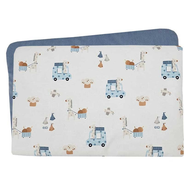 Kussen 40 x 60 cm Giraffe/Blauw