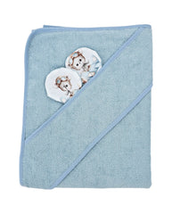 Bamboo bath cover Pilot Bear/Blue