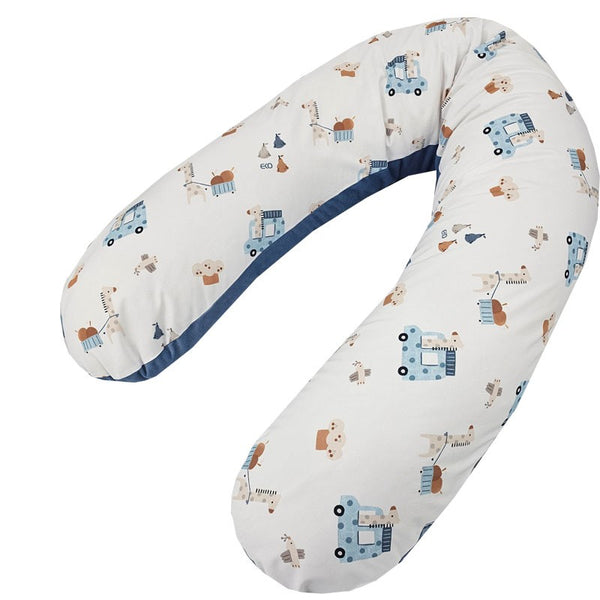 Velvet Nursing Pillow Giraffe/Blue