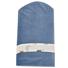 Katoenen kegel met fluwelen giraf/blauw
