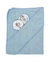 Bamboo bath cover Pilot Bear/Blue