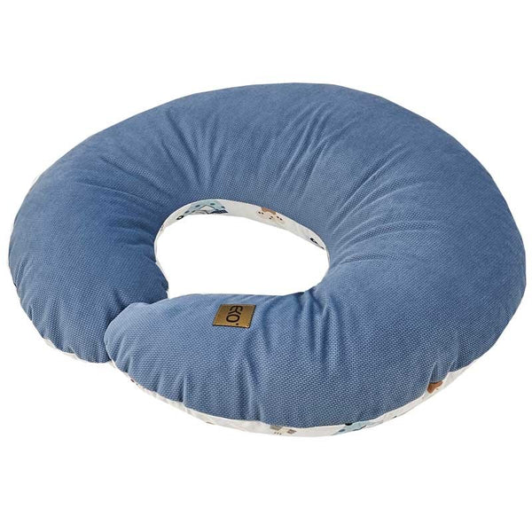 Croissant d'allaitement en velours GIRAFFE/BLEU