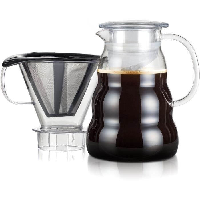 Koffiezetapparaat - BODUM - Melior - Permanent roestvrijstalen netfilter - 8 kopjes - 1,0 L - Transparant
