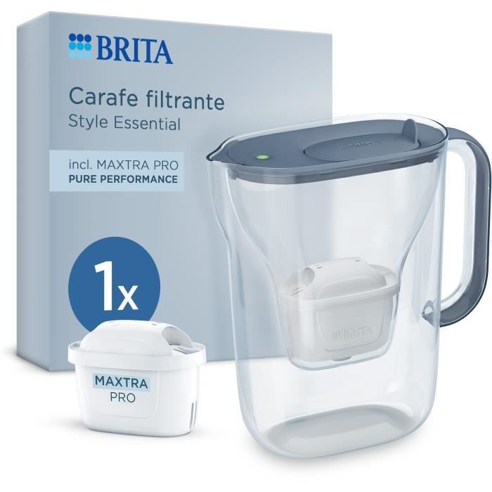 BRITA filter jug - Essential Style Mineral Blue - 2.4 liter capacity including 1.4 liters of filtered water - 1 Maxtra Pro Pure Performance filter