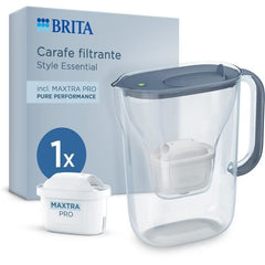 BRITA filter jug - Essential Style Mineral Blue - 2.4 liter capacity including 1.4 liters of filtered water - 1 Maxtra Pro Pure Performance filter