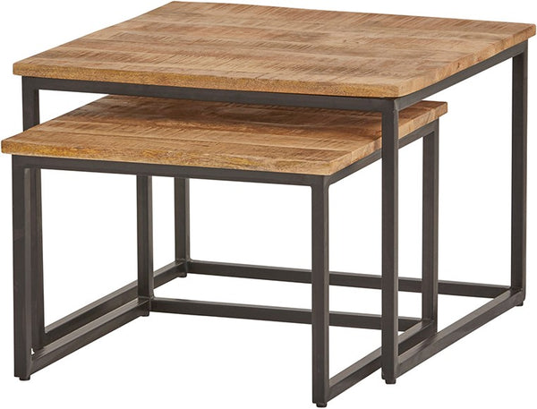 Cuba square coffee table, set of 2, medium