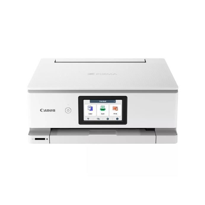 Multifunction printer - CANON - PIXMA TS8751 - 200-sheet capacity - 6 individual ink tanks - Color - WIFI - White