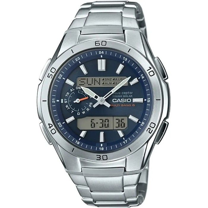CASIO - Stainless Steel Watch - WAVECEPTOR - Grey