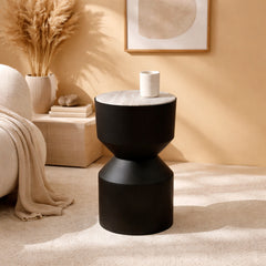 Table tambour avec plateau en marbre Toronto