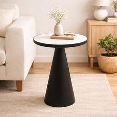 Round Cone Marble Side Table