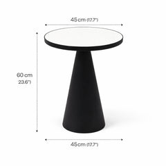 Round Cone Marble Side Table