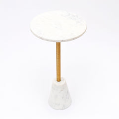 Marble Drink Table with Cone Marble Base