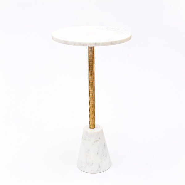 Marble Drink Table with Cone Marble Base
