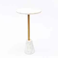 Marble Drink Table with Cone Marble Base