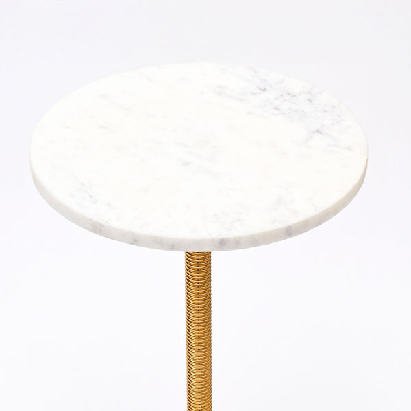 Marble Drink Table with Cone Marble Base