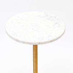 Marble Drink Table with Cone Marble Base