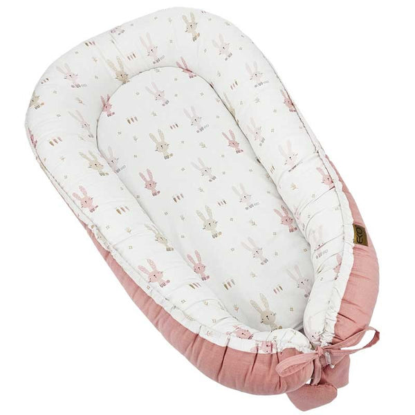 Katoenen baby cocon KONIJN