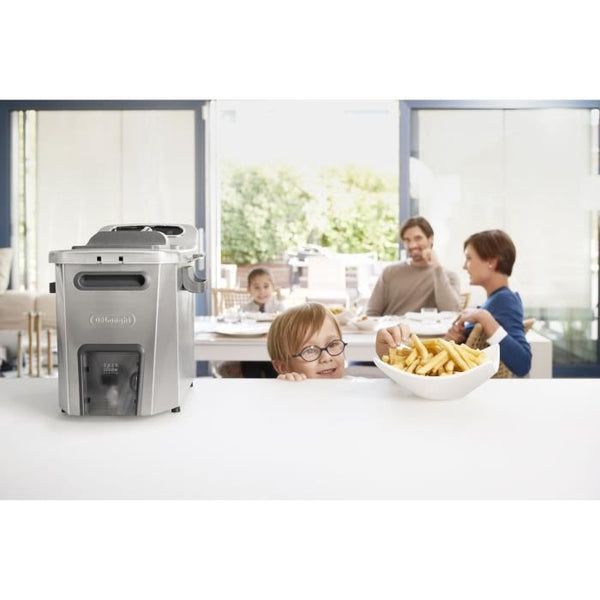 Deep fryer - DELONGHI - FZ44851 - Stainless steel - 5 L - 3200 W - 29.3 x 41.7 x 23.2 cm