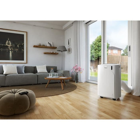 PAC EM82K.1 DELONGHI portable air conditioner - 2400W - fan and dehumidifier - 3 speeds - R290 refrigerant - 9,400 Btu/h