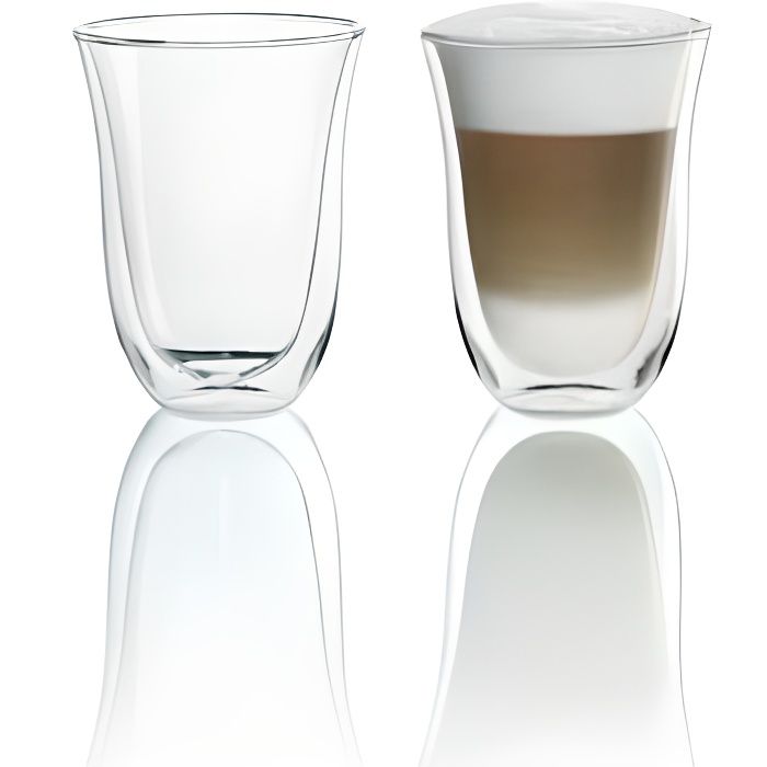 DELONGHI Set of 2 Latte Macchiato Cups - 22 cl