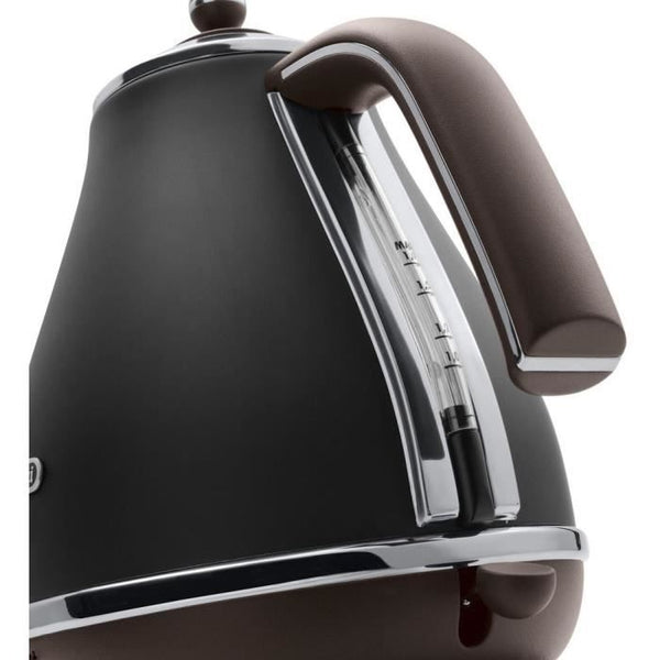 Kettle - DELONGHI - KBOV2001.BK - 2000 W - 1.7 L - Matte black / Chocolate