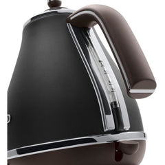 Kettle - DELONGHI - KBOV2001.BK - 2000 W - 1.7 L - Matte black / Chocolate