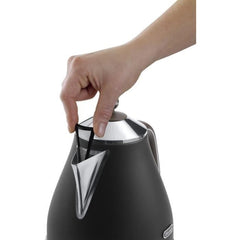 Kettle - DELONGHI - KBOV2001.BK - 2000 W - 1.7 L - Matte black / Chocolate