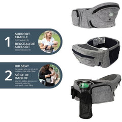 Porte-bébé - Siège de hanche - DREAMBABY - Up & Go - Gris
