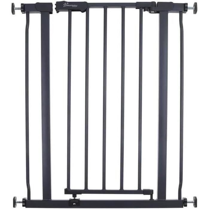 Safety gate - DREAMBABY - AVA - Pressure-mounted - 61-68 x 75 cm - Double lock - Anthracite