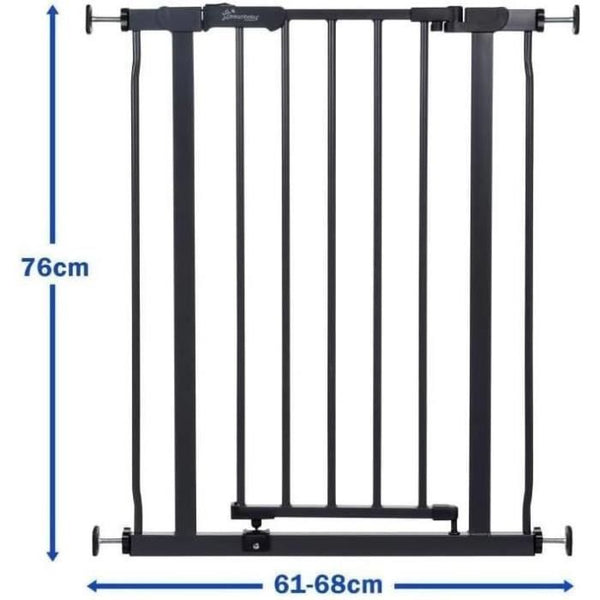 Safety gate - DREAMBABY - AVA - Pressure-mounted - 61-68 x 75 cm - Double lock - Anthracite