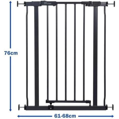 Safety gate - DREAMBABY - AVA - Pressure-mounted - 61-68 x 75 cm - Double lock - Anthracite