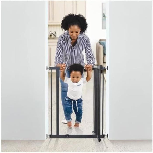 Safety gate - DREAMBABY - AVA - Pressure-mounted - 61-68 x 75 cm - Double lock - Anthracite