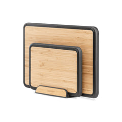 Fledge Bamboo Cutting Board Set of 2 Pieces with Holder