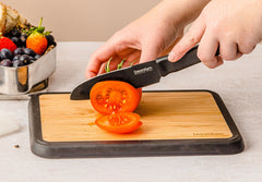 Fledge Bamboo Cutting Board Set of 2 Pieces with Holder