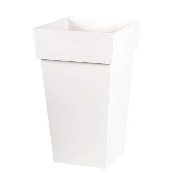 EDA Toscane tall square planter - 39 x 39 x H 65 cm - 62 L - White